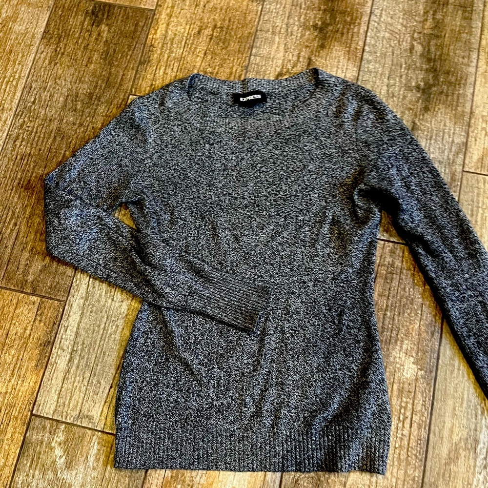 Express grey and black thin sweater